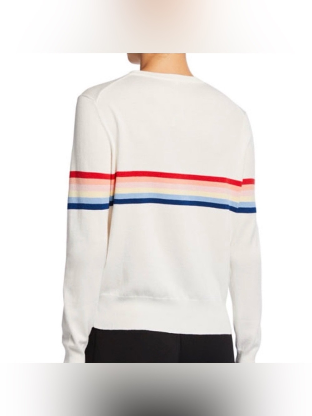 NWOT Spiritual Gangster x Madeleine Thompson Rainbow Stripe Knit Sweater - Picture 5 of 16